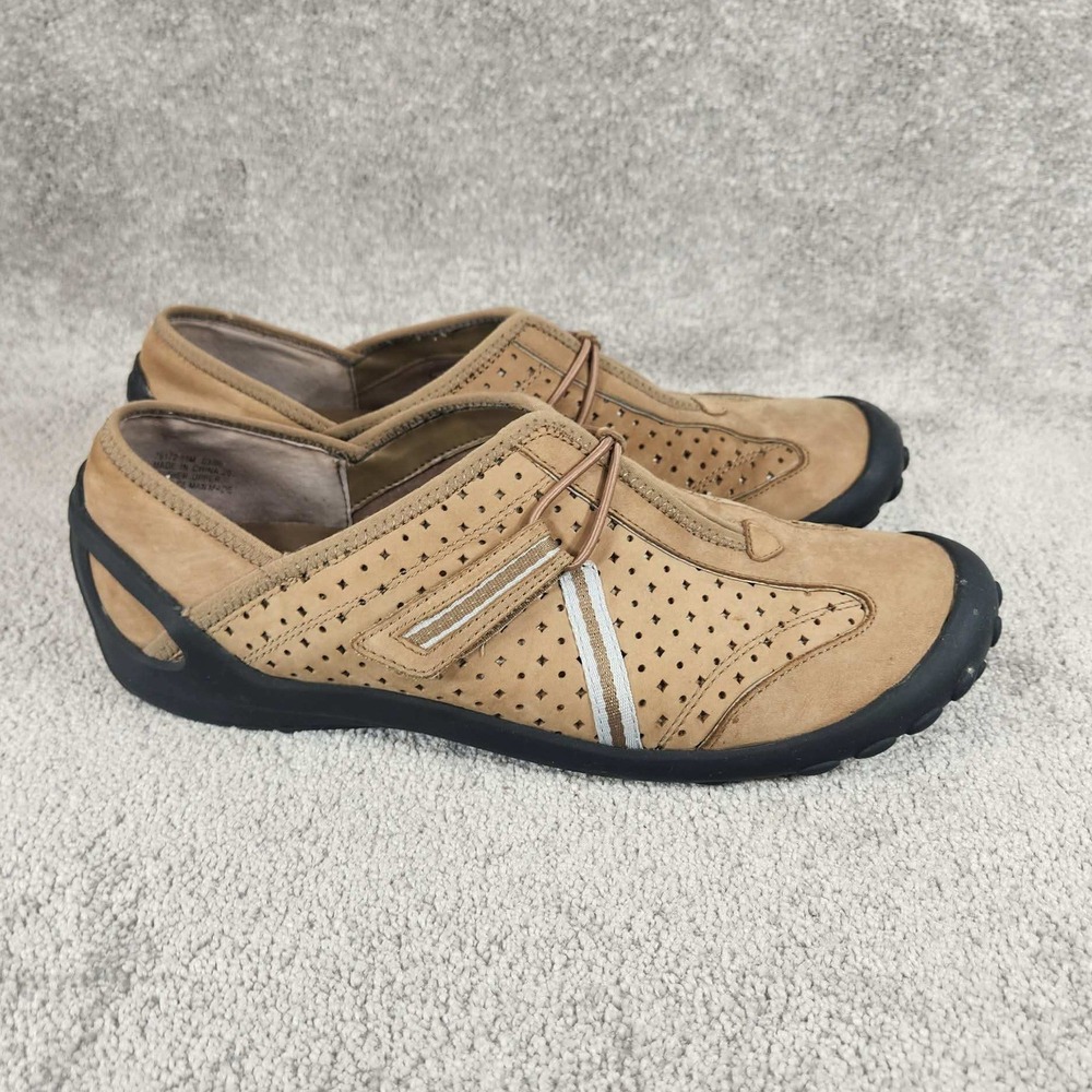 Privo by Clarks Tequini Loafers Brown Nubuck Perforated Womens Size 11M